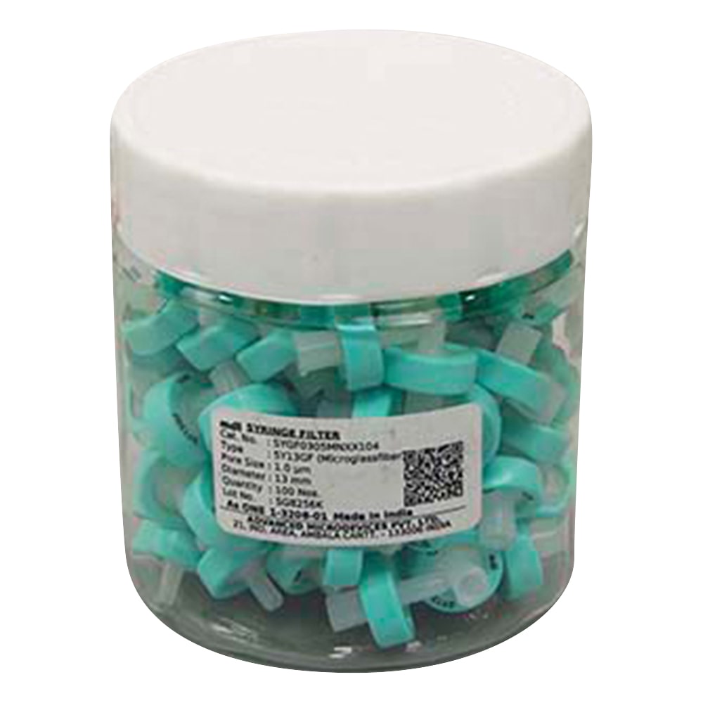 アズワン シリンジフィルター GF φ13mm/1μm 1箱(100個入) SYGF0305MNXX104 1箱(ご注文単位1箱)【直送品】
