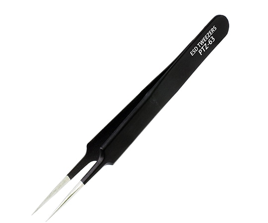 エンジニア（ENGINEER） ESDピンセット　極細　PTZ-63 1本（ご注文単位1本）【直送品】