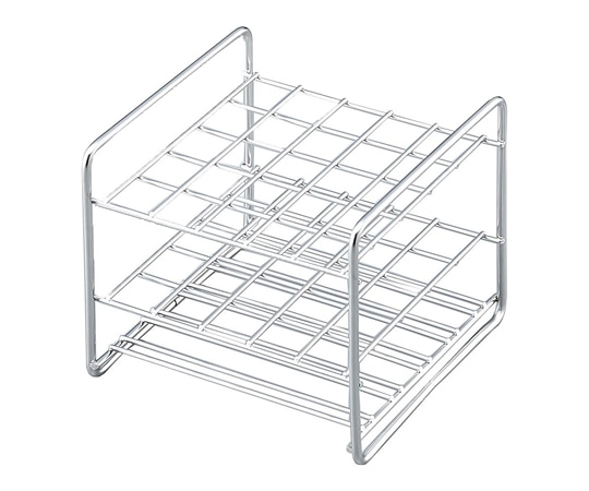 三和化研工業 ステンレス製試験管立　φ15mm×25本立　SS15-25 1個（ご注文単位1個）【直送品】