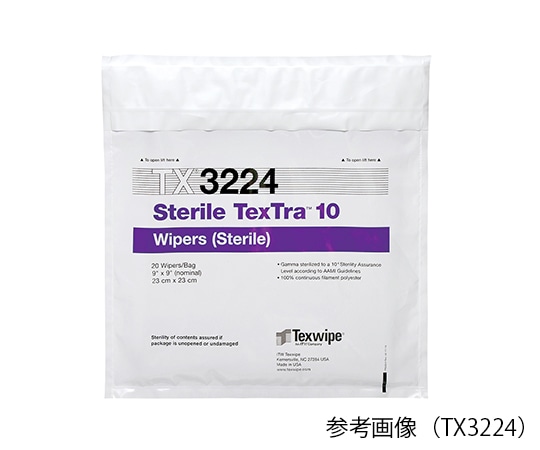 テックスワイプ（Texwipe） 滅菌テクストラ10 Sterile TexTra 10 300×300mm 1箱（100枚×5袋入）　TX3225 1箱（ご注文単位1箱）【直送品】