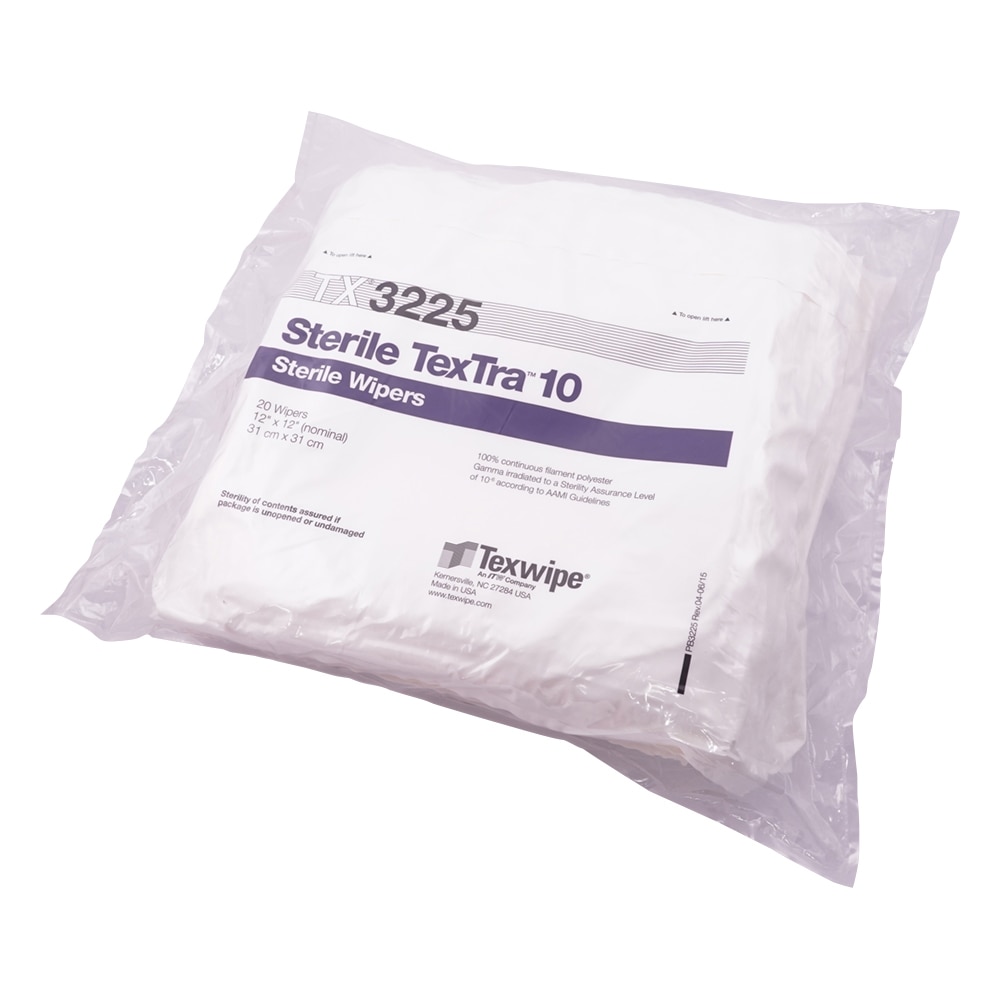 テックスワイプ（Texwipe） 滅菌テクストラ10　Sterile　TexTra 10　310×310mm　100枚入　TX3225 1袋（ご注文単位1袋）【直送品】