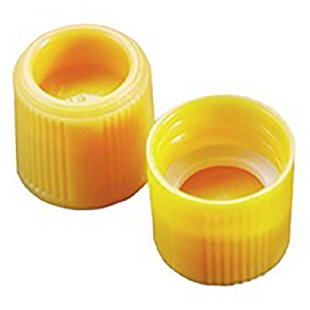 Simport サンプルチューブ(外ネジ)用キャップ 黄 1000個入 T502Y 1袋(ご注文単位1袋)【直送品】