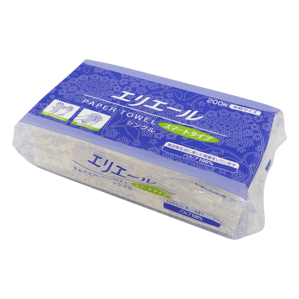 エリエール(大王製紙) エリエール(R)ペーパータオル スマートタイプ 230×210mm 200枚 703333 1袋(ご注文単位1袋)【直送品】