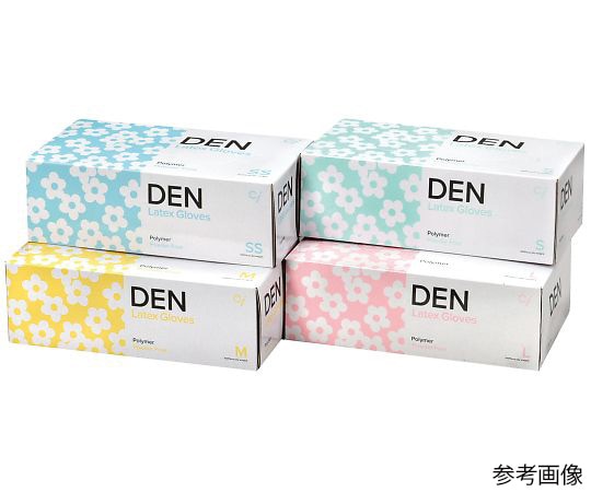 歯愛メディカル DEN　ラテックスグローブ　ポリマー加工　PF　M　100枚入　 1箱（ご注文単位1箱）【直送品】