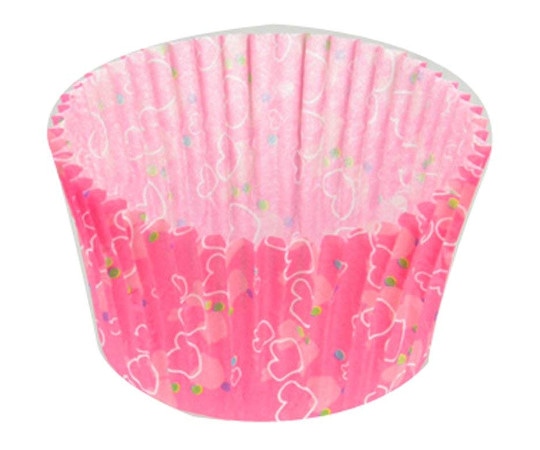 パール金属 ベイクイージー 紙製カップケーキ焼型 75mm(しゃぼんハート) 50枚入 D-2681 1袋(ご注文単位1袋)【直送品】