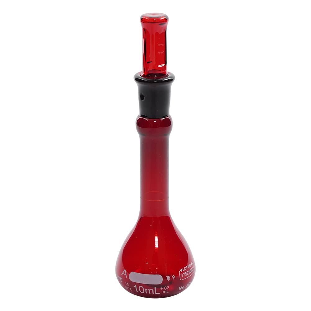 コーニング・PYREX メスフラスコ　CLassA　茶 10mL　55640-10 1個（ご注文単位1個）【直送品】