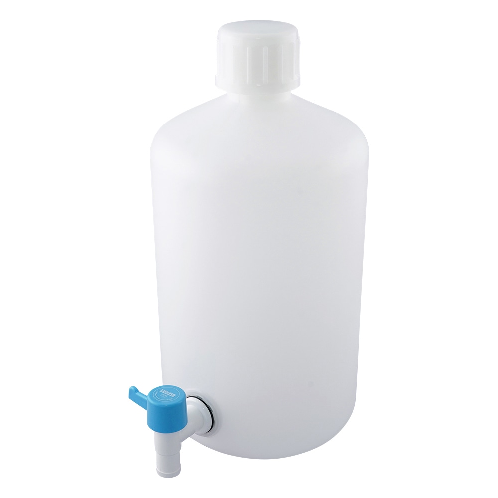 ニッコー・ハンセン レバーコック付瓶 細口丸型 5L 1個 1035-04 1本(ご注文単位1本)【直送品】