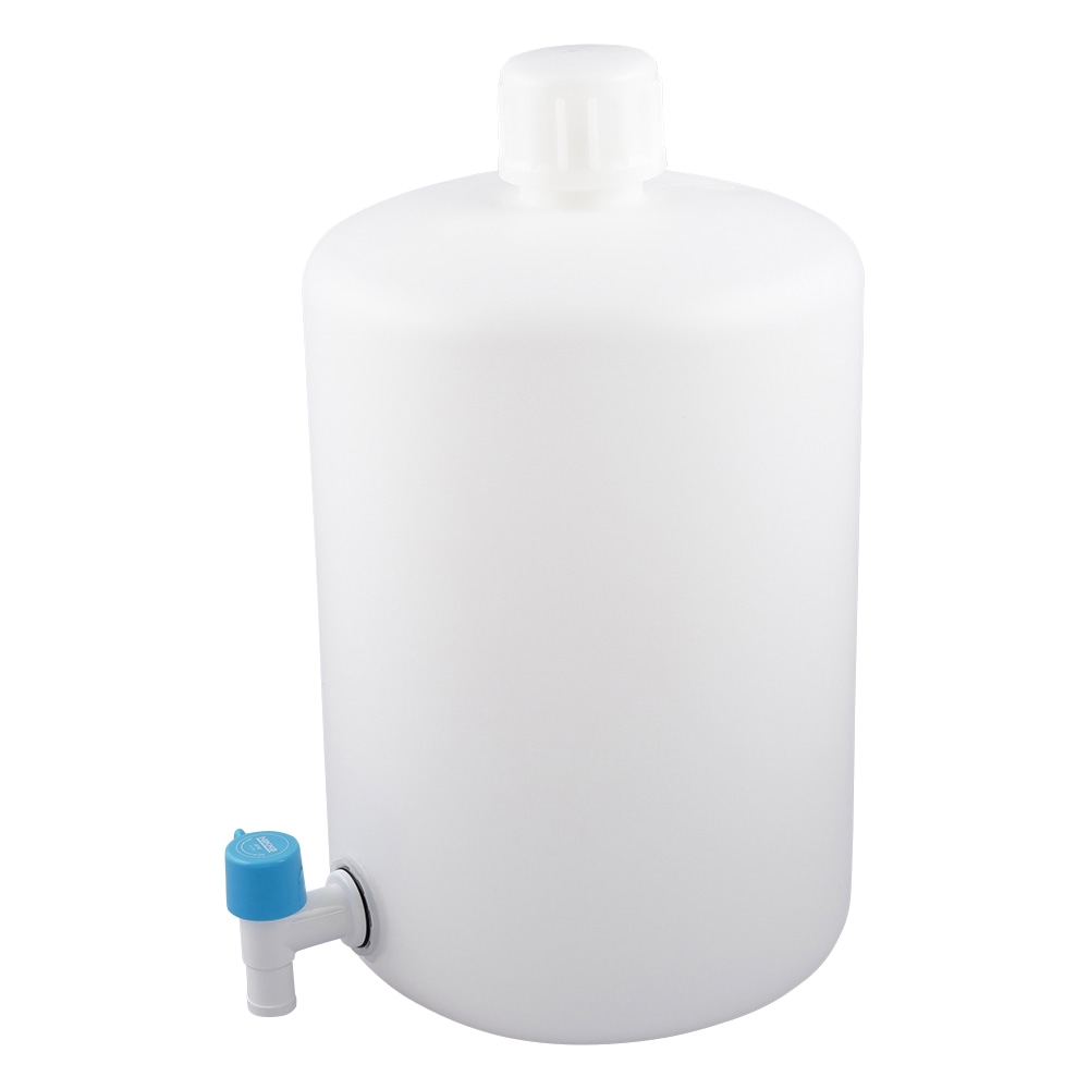 ニッコー・ハンセン レバーコック付瓶 細口丸型 10L 1個 1035-05 1本(ご注文単位1本)【直送品】