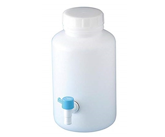 ニッコー・ハンセン レバーコック付瓶 広口丸型 5L 1個 1036-04 1本(ご注文単位1本)【直送品】