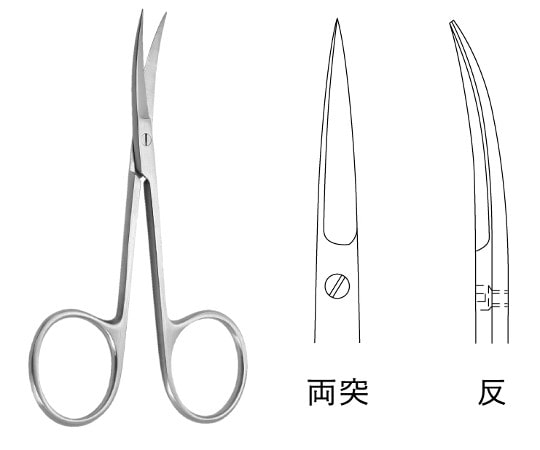 ジェイ・シー・ティ 眼科剪刀 JA04-0812 1個(ご注文単位1個)【直送品】