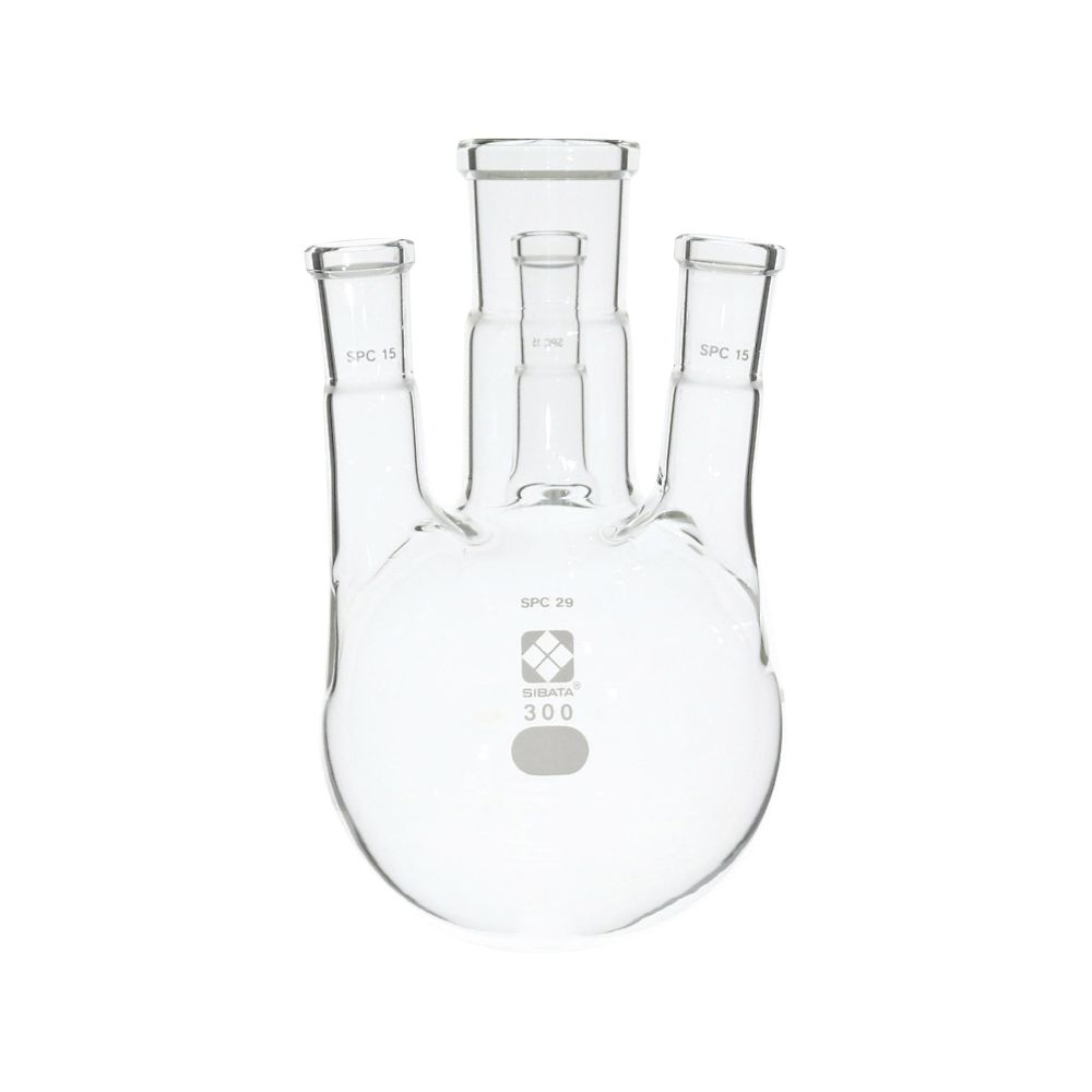柴田科学 SPC四口丸底フラスコ 300mL 030180-15300 1個(ご注文単位1個)【直送品】