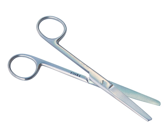 >日本フリッツメディコ 外科剪刀 (左利き用) 両鈍 直 全長145mm B022-0286-L 1本(ご注文単位1本)【直送品】