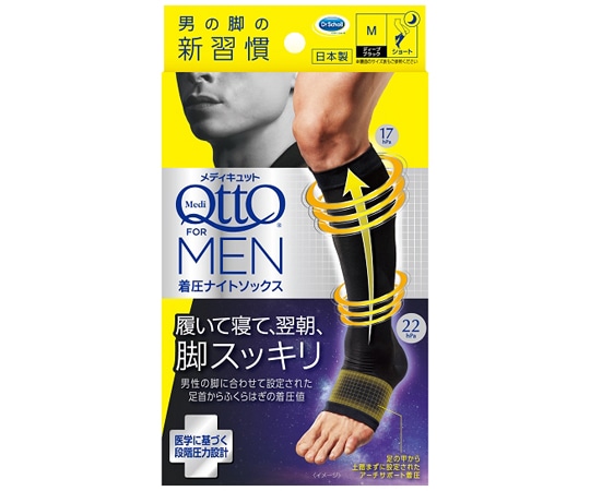 レキットベンキーザー ドクターショール メディキュット フォーメン 着圧ナイトソックス ショート M 1足(ご注文単位1足)【直送品】