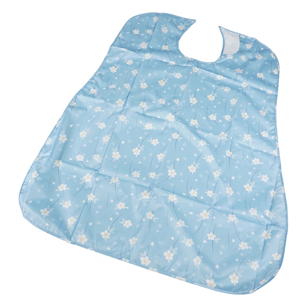 ナビス(アズワン) さわやか食事用エプロン さくら ブルー 1袋(ご注文単位1袋)【直送品】