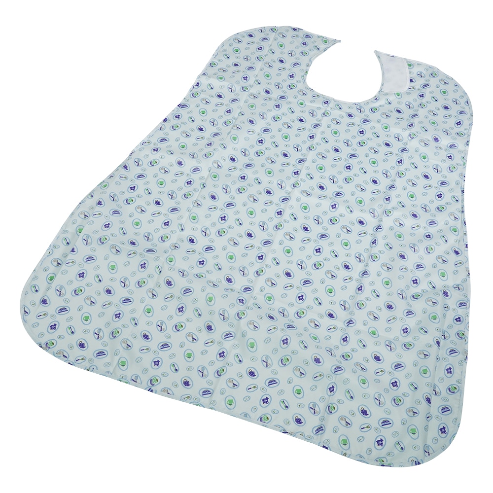 ナビス(アズワン) さわやか食事用エプロン ダイニング ブルー 1枚(ご注文単位1枚)【直送品】