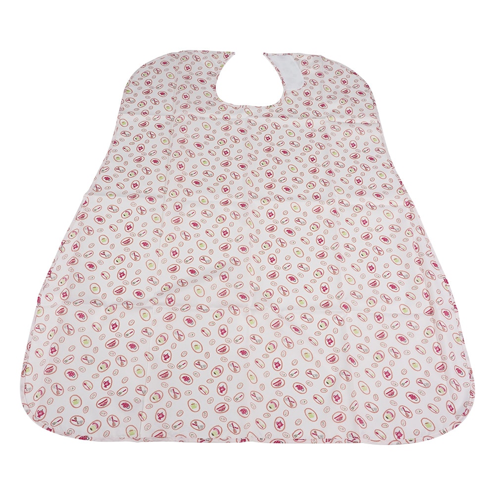 ナビス(アズワン) さわやか食事用エプロン ダイニング ピンク 1枚(ご注文単位1枚)【直送品】