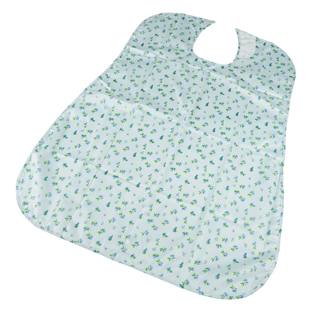 ナビス(アズワン) さわやか食事用エプロン つぼみ ブルー 1袋(ご注文単位1袋)【直送品】