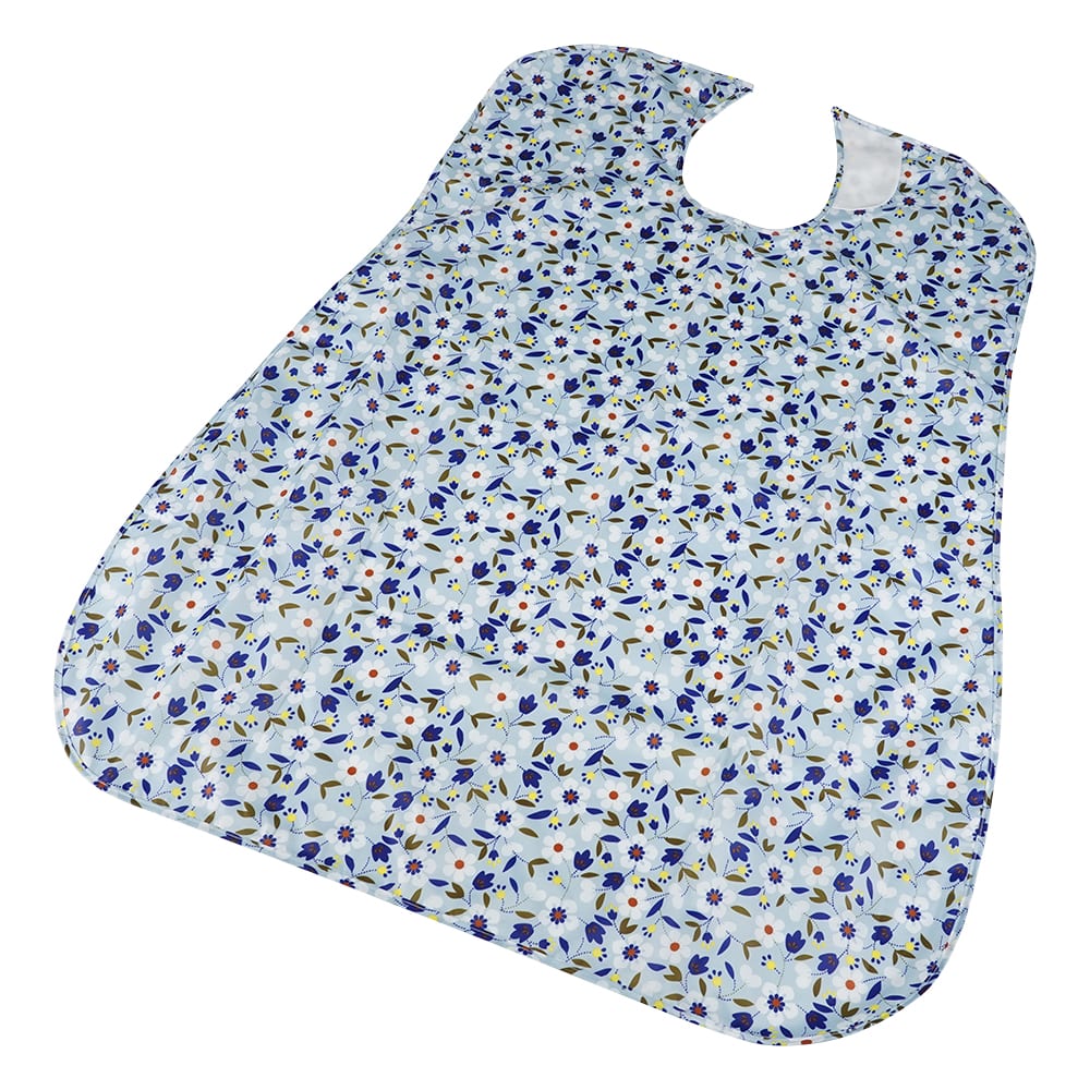 ナビス(アズワン) さわやか食事用エプロン 花びら ブルー 1袋(ご注文単位1袋)【直送品】