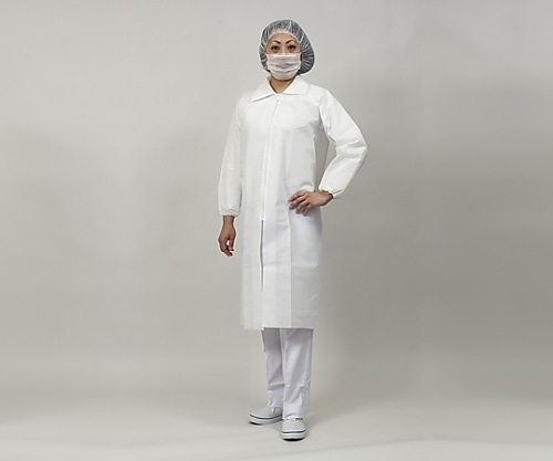 アゼアス AZ CLEANR1301 白衣3点セット（ファスナー） 3L　AZCLEAN1301-3L 1セット（ご注文単位1セット）【直送品】