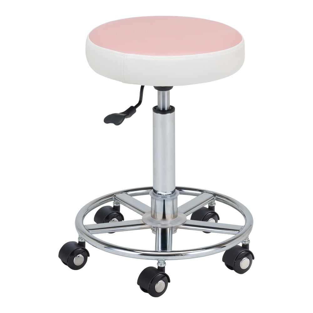 アズワン カラートレンドチェアー 背もたれ無し ピンク CTC 1脚(ご注文単位1脚)【直送品】