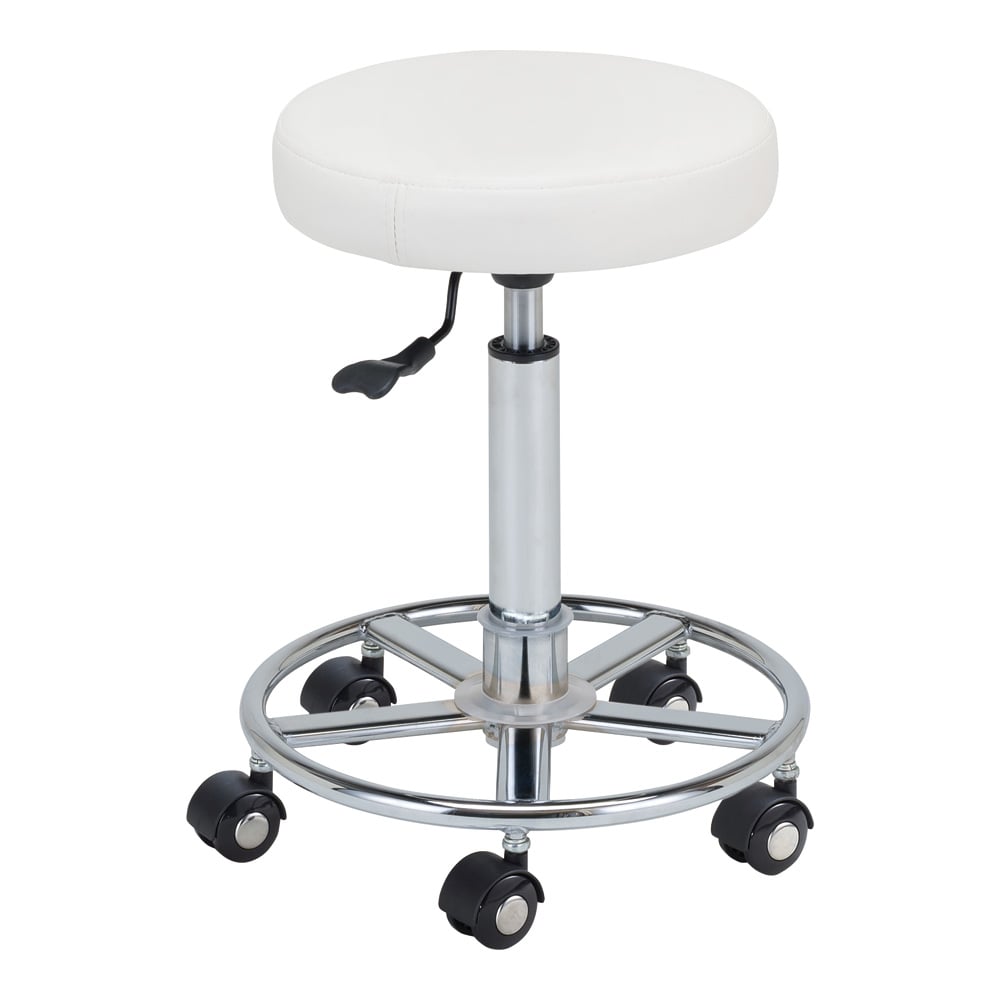 アズワン カラートレンドチェアー 背もたれ無し ホワイト CTC 1脚(ご注文単位1脚)【直送品】