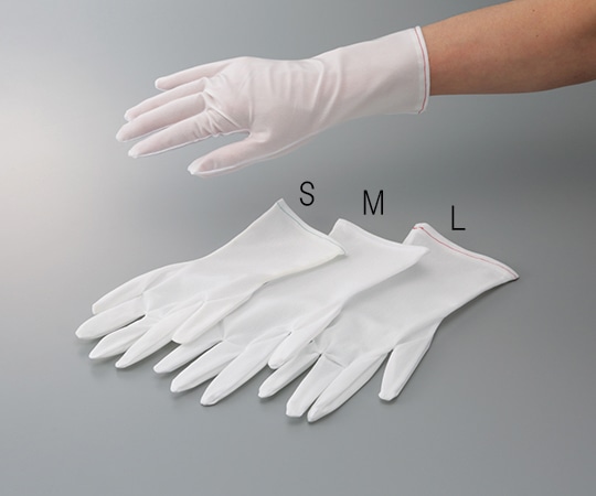 アズワン クリーン縫製防塵手袋(ロング) L 赤 1袋(10双入) No.9501-27-L 1袋(ご注文単位1袋)【直送品】