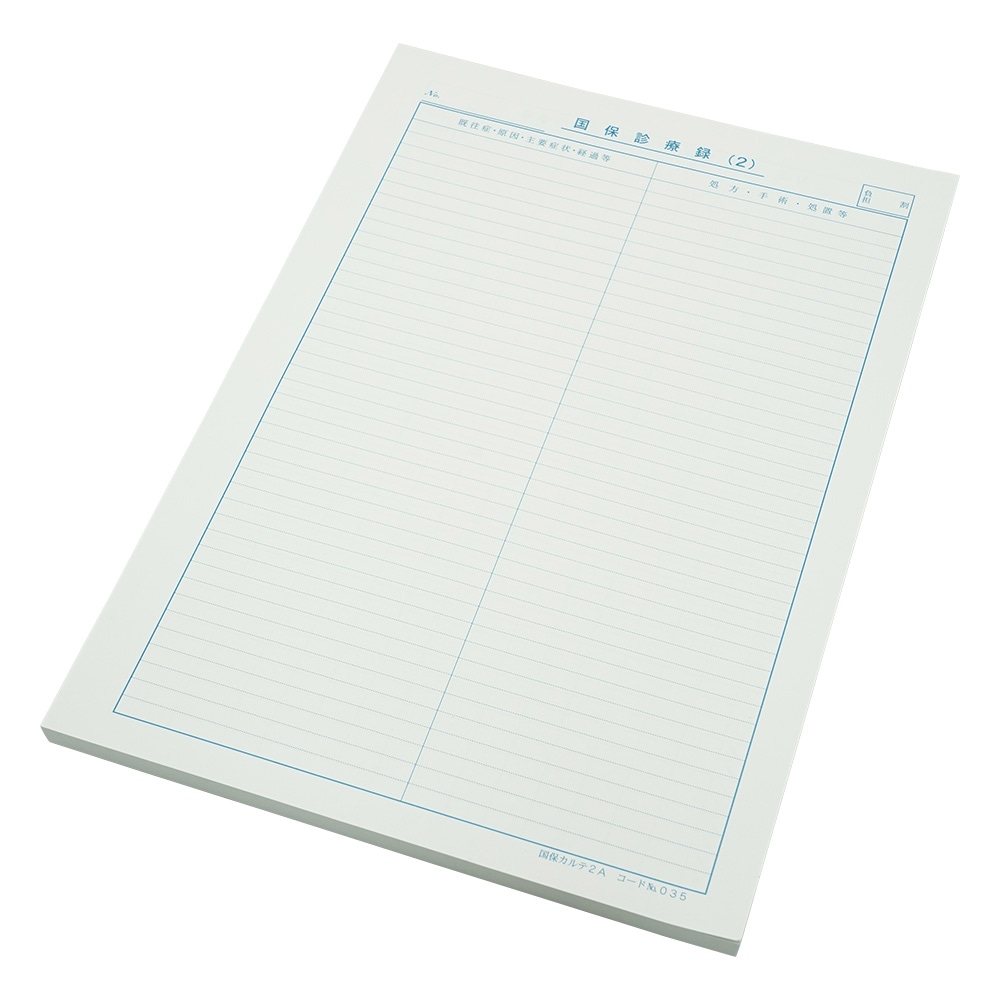 アズワン 国保カルテ A4サイズ 1袋(100枚入) 2号紙 374 1袋(ご注文単位1袋)【直送品】