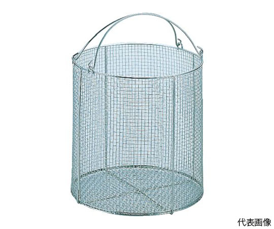 サンワ ステンレス丸型洗浄カゴ 特中 SM-25 1個(ご注文単位1個)【直送品】