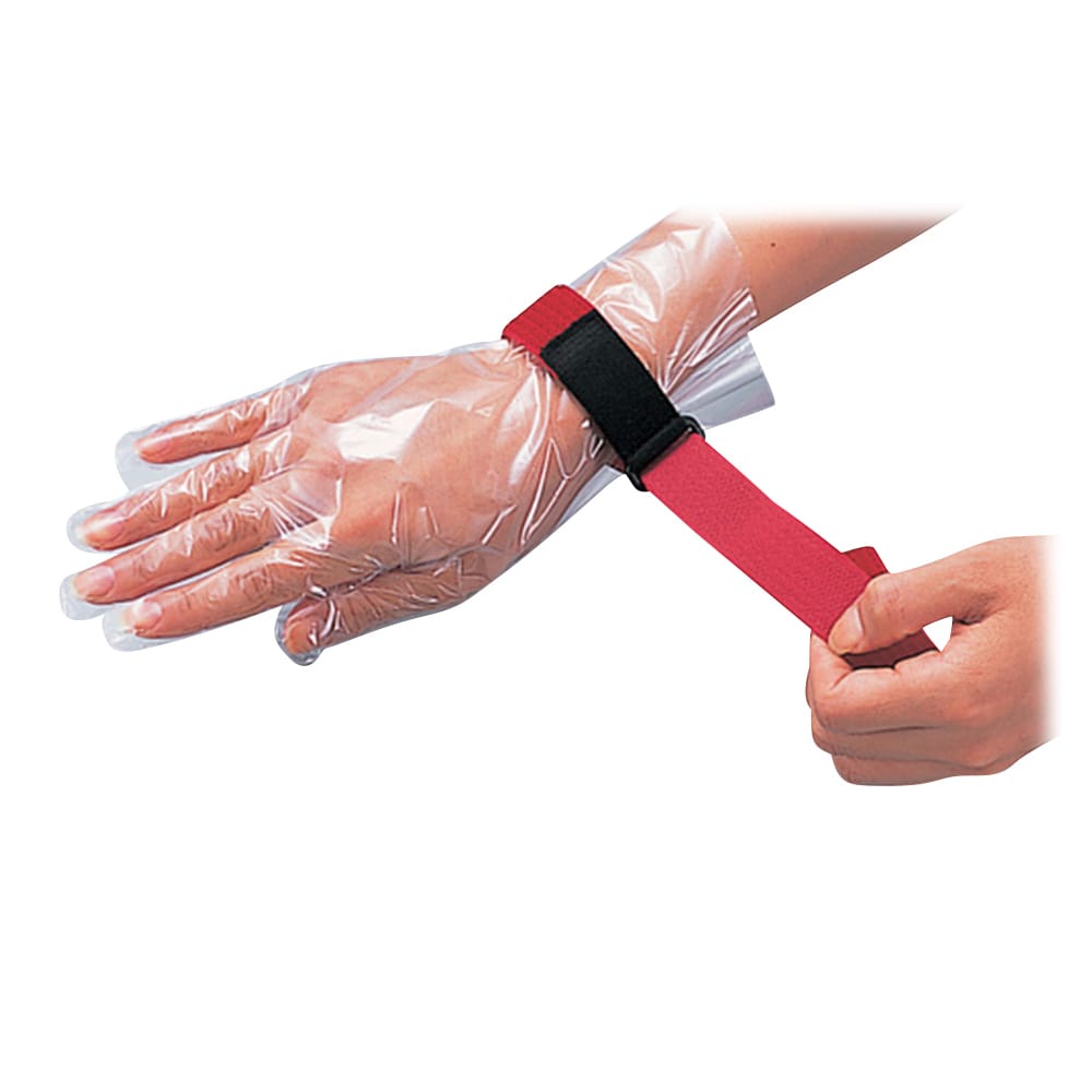 アズワン リスト&レッグシールバンド(伸縮タイプ) 赤 2本入 R 1組(ご注文単位1組)【直送品】