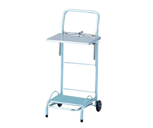 ナビス(アズワン) ゴミ袋スタンド(フタ付) シルバー NFG-1 1台(ご注文単位1台)【直送品】