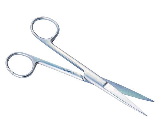 日本フリッツメディコ 外科剪刀 (左利き用) 両尖 直 全長145mm B022-0288-L 1本(ご注文単位1本)【直送品】