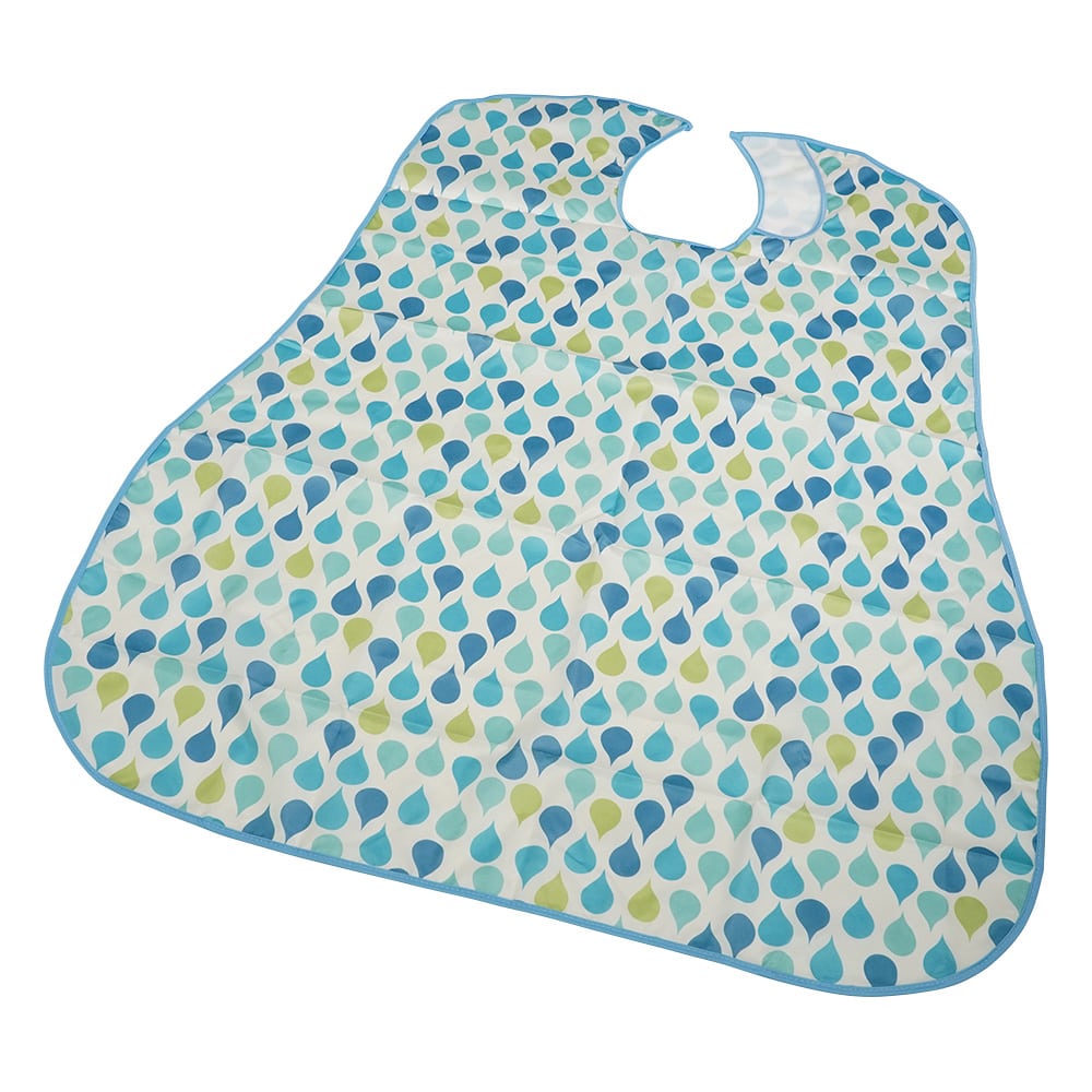 竹虎 食事用エプロン ソフラピレンエプロンしずく ブルー 102240 1枚(ご注文単位1枚)【直送品】