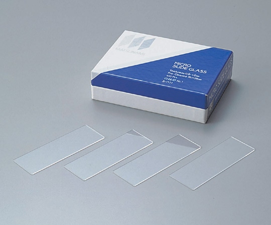 マツナミ 白スライドグラス 縁磨No.2 100枚入 S1112 1箱(ご注文単位1箱)【直送品】