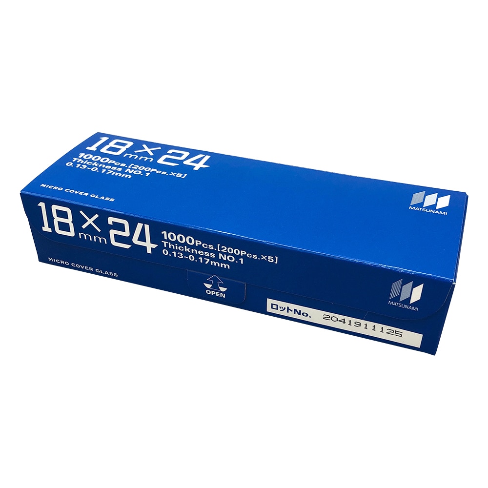 マツナミ マツナミカバーグラス(No.1) 18×24mm 1000枚入 1箱(ご注文単位1箱)【直送品】