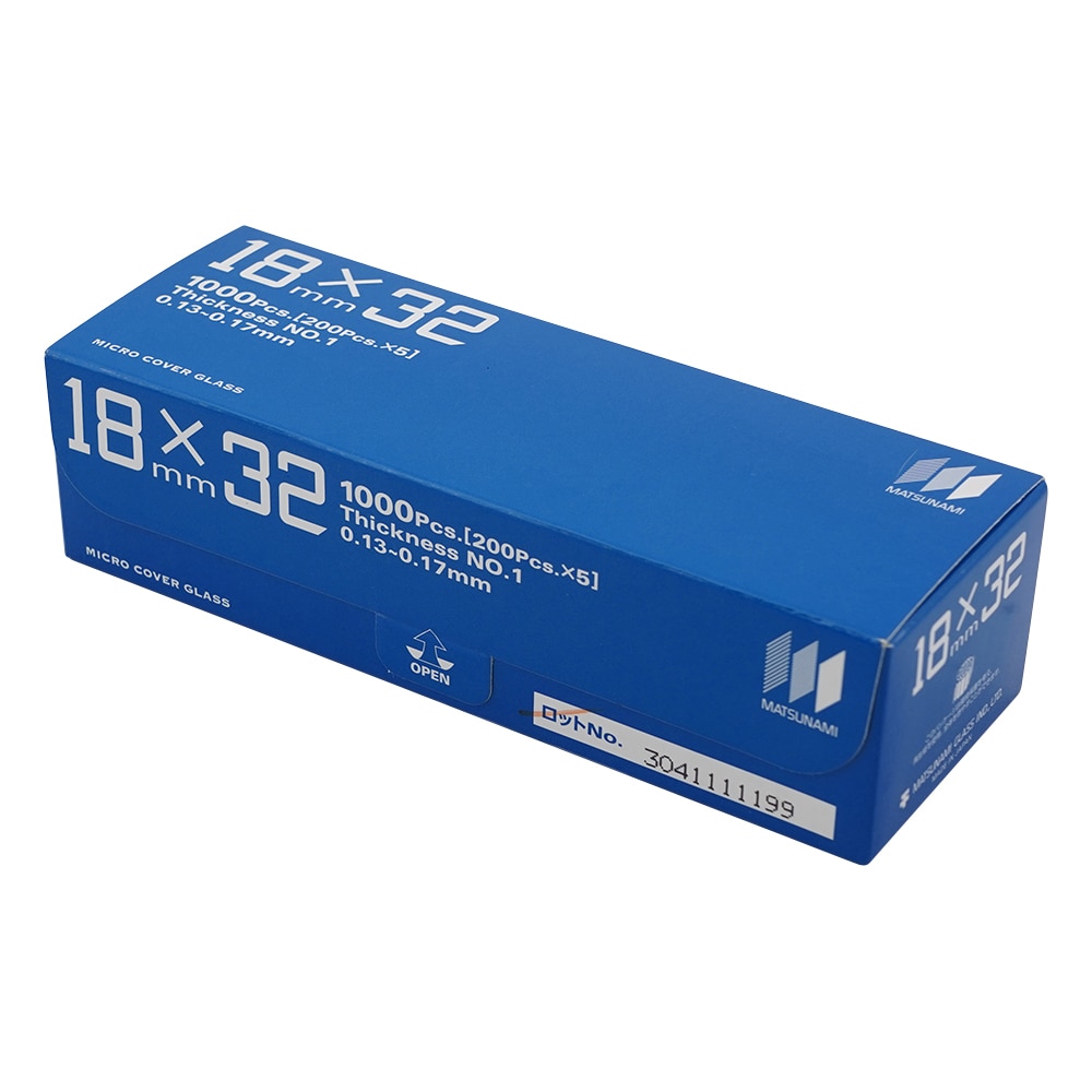 マツナミ マツナミカバーグラス(No.1) 18×32mm 1000枚入 1箱(ご注文単位1箱)【直送品】
