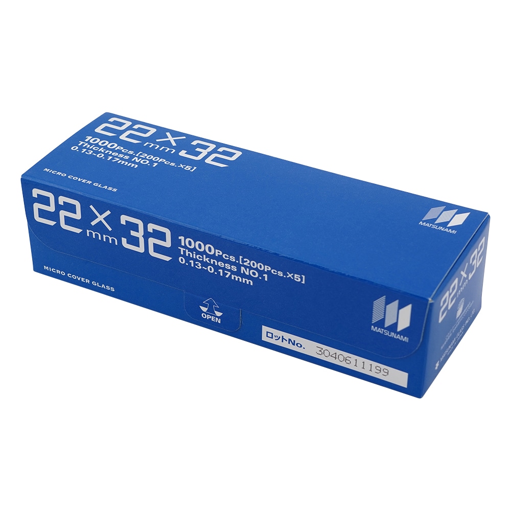 マツナミ マツナミカバーグラス(No.1) 22×32mm 1000枚入 1箱(ご注文単位1箱)【直送品】