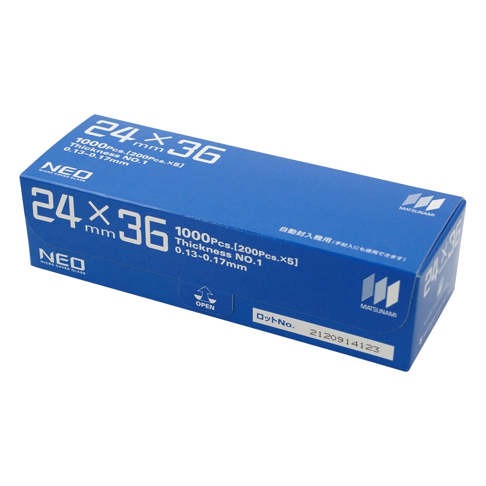 マツナミ マツナミカバーグラス(No.1) 24×36mm 1000枚入 1箱(ご注文単位1箱)【直送品】