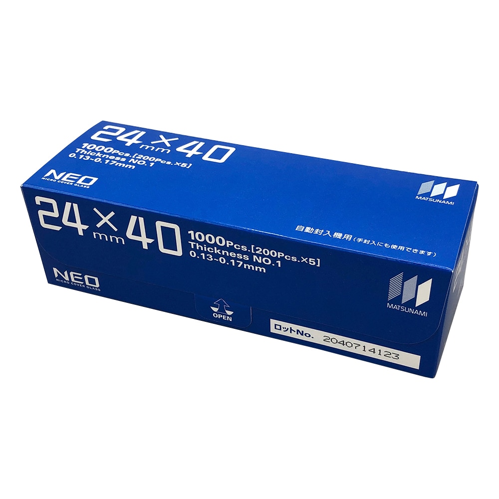 マツナミ マツナミカバーグラス(No.1) 24×40mm 1000枚入 1箱(ご注文単位1箱)【直送品】