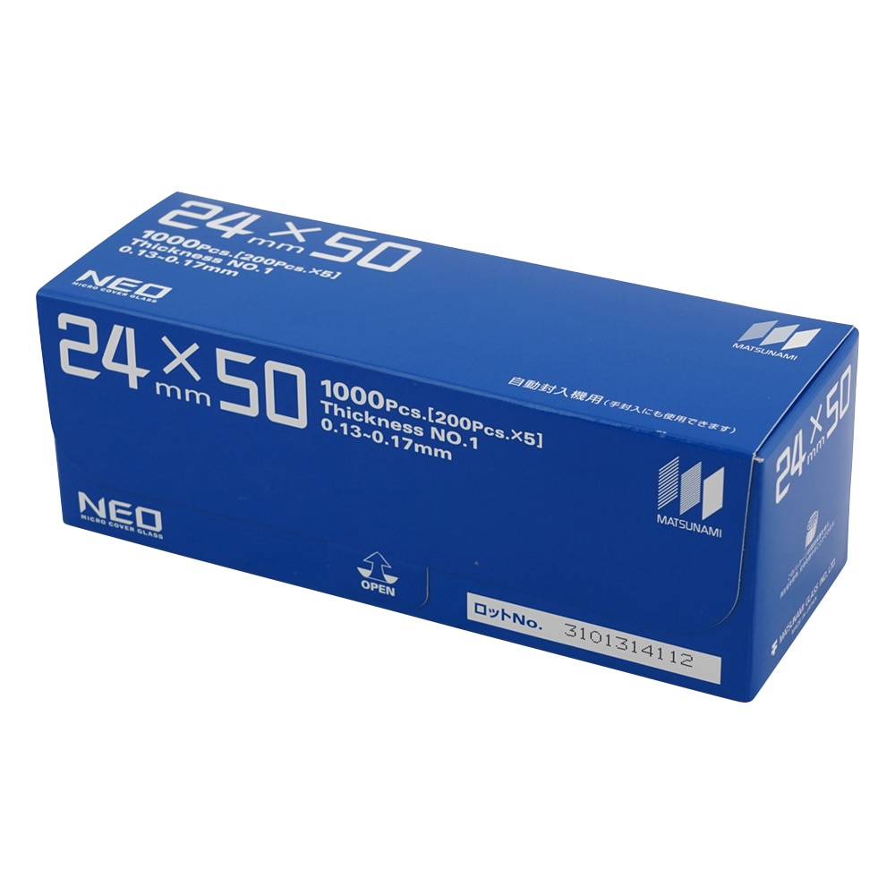 マツナミ マツナミカバーグラス(No.1) 24×50mm 1000枚入 1箱(ご注文単位1箱)【直送品】