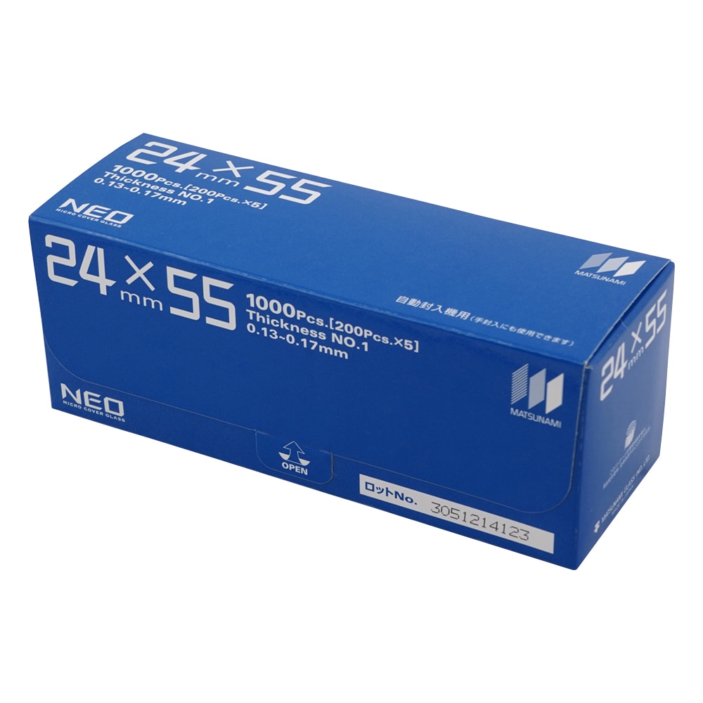 マツナミ マツナミカバーグラス(No.1) 24×55mm 1000枚入 1箱(ご注文単位1箱)【直送品】