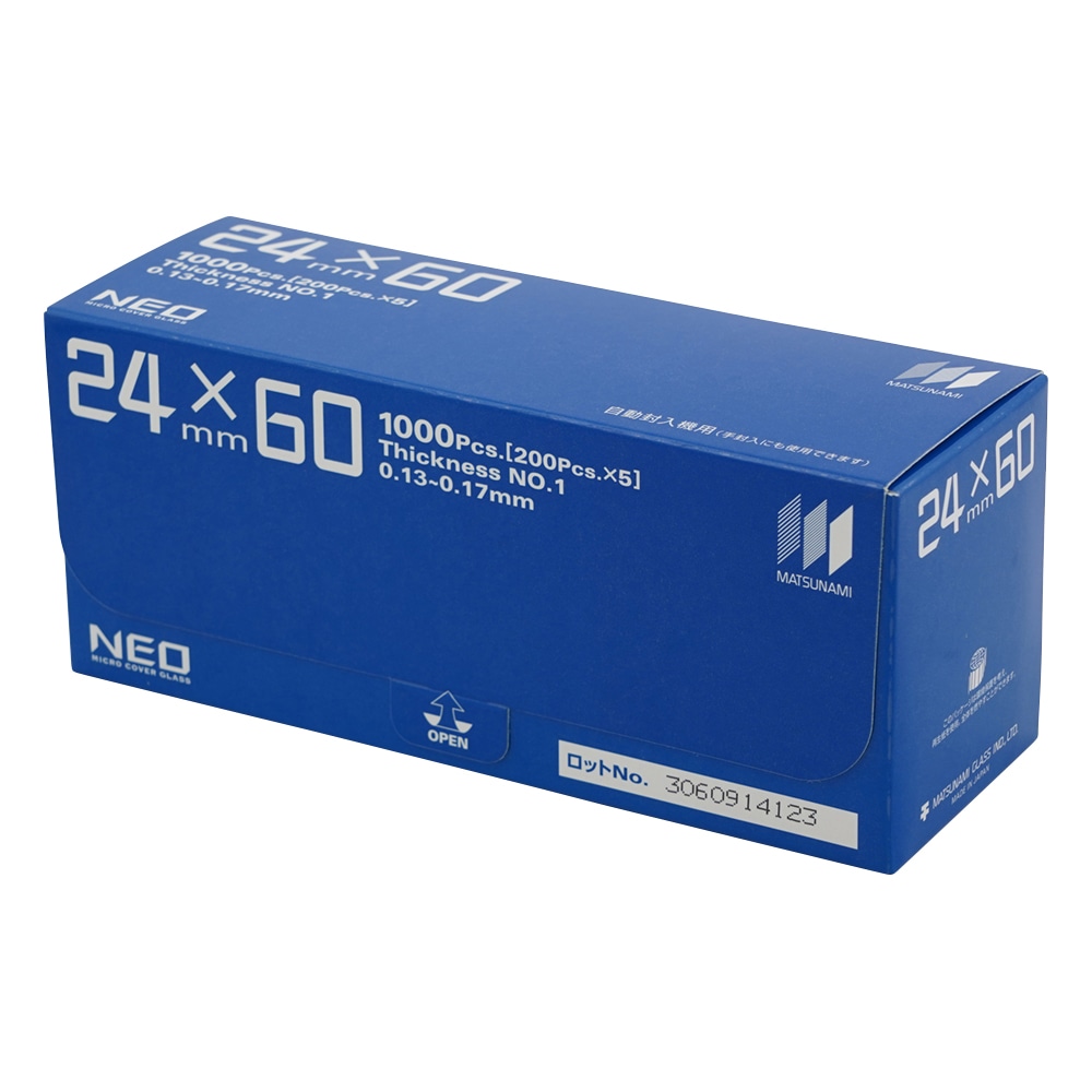 マツナミ マツナミカバーグラス(No.1) 24×60mm 1000枚入 1箱(ご注文単位1箱)【直送品】