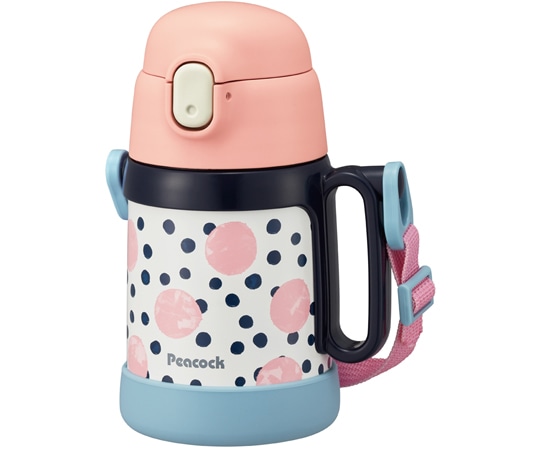 ピーコック魔法瓶工業 2WAYタイプ ステップアップボトル コーラルドット ASK-W40 CRD 1個(ご注文単位1個)【直送品】