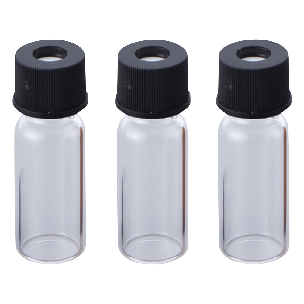 大阪ケミカル オートサンプラー用バイアル 透明バイアル+黒キャップ (セプタム付き) 100セット入 11231046S 1箱(ご注文単位1箱)【直送品】