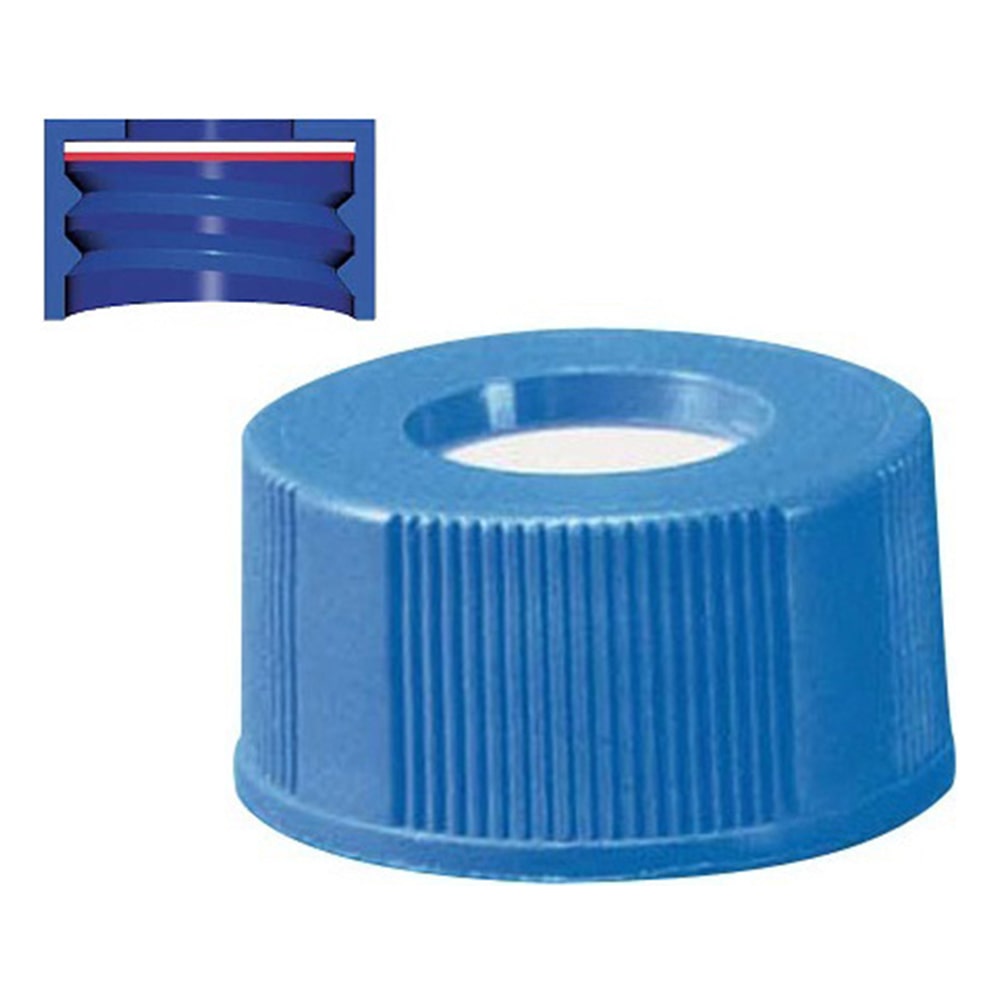 大阪ケミカル オートサンプラー用バイアル 青キャップ(セプタム付き/シリコン・PTFE) 100個入 A5395-09B 1ケース(ご注文単位1ケース)【直送品】