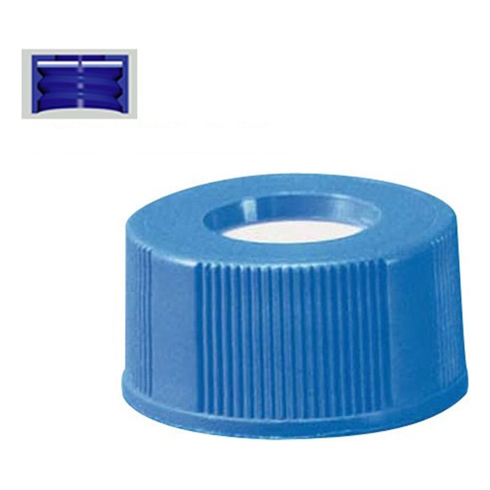 大阪ケミカル オートサンプラー用バイアル 青キャップ(セプタム付き/シリコン・PTFEスリット入) 100個入 A5397-09B 1ケース(ご注文単位1ケース)【直送品】