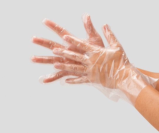 アズワン ポリエチレン手袋(片面エンボス) M 1袋(100枚入) 1袋(ご注文単位1袋)【直送品】