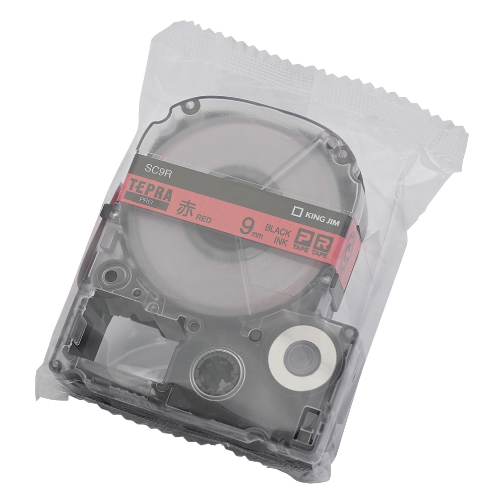 キングジム テプラ専用 テープカートリッジ レッド SC9R 1個(ご注文単位1個)【直送品】