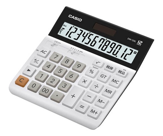 カシオ 横長ワイド電卓(12桁) DW-120L-N 1個(ご注文単位1個)【直送品】