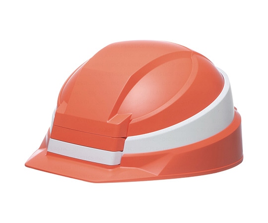 DICプラスチック 折りたたみ式ヘルメット IZANO2 オレンジ/ホワイトライン AA21-O/W 1個(ご注文単位1個)【直送品】