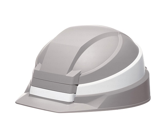 DICプラスチック 折りたたみ式ヘルメット IZANO2 グレー/ホワイトライン AA21-GW 1個(ご注文単位1個)【直送品】